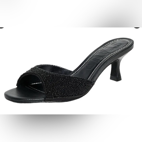 Staud Brigette Black Beaded Mule Sandals 41=11